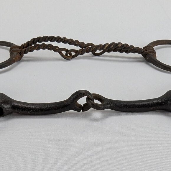 Vintage Rustic Horse Bits Western Decor Lot of 2 Brindle Primitive Home Barn - Picture 4 of 9